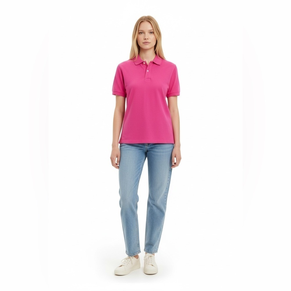 Pink Short Sleeve Polo Shirt | Women’s Size S | Classic Casual Top